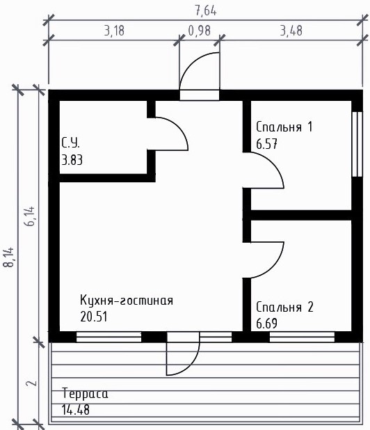 рендер каркасного дома DREAM