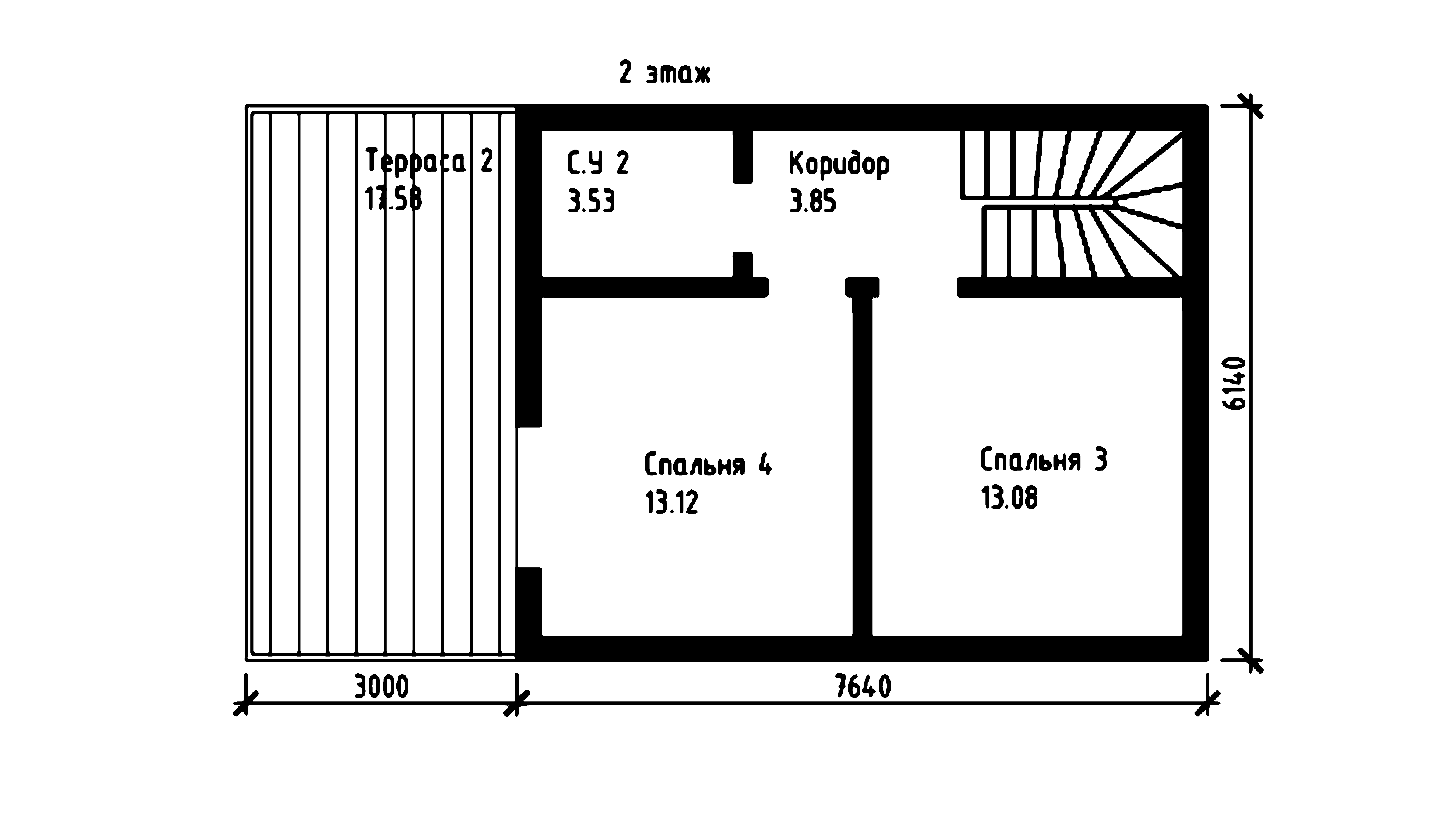 планировка каркасный дом "DOUBLE FAMILY" 