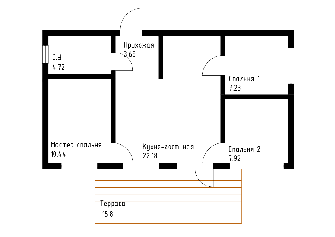 Планировка каркасного дома comfort 